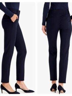 J.Crew Full Length Cameron Pant Four Season Stretch Navy Sz 12